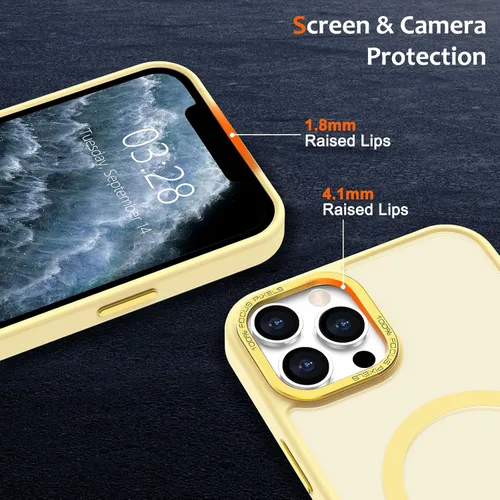 Vista 17 de Anuck - Funda magnética para iPhone 11 compatible con MagSafe, carcasa trasera mate translúcida dura, borde de TPU, delgada, resistente a impactos