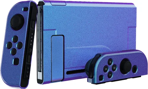 Vista 7 de PlayVital Funda de agarre brillante mejorada para Nintendo Switch, funda protectora ergonómica para Nintendo Switch, carcasa rígida separable