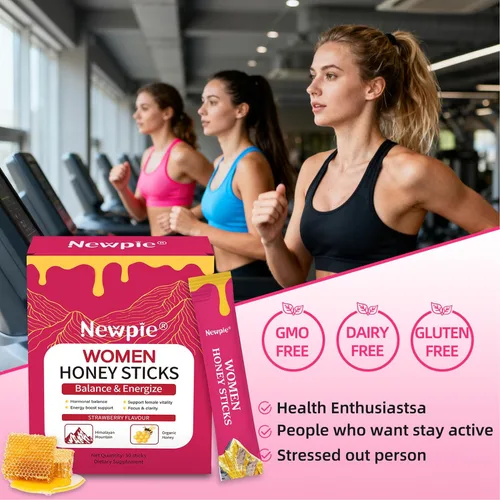 Vista 5 de Palitos de Miel Shilajit para Mujeres, Palitos de Miel Pura del Himalaya Sabor Fresa Impulso de Energía Mezcla Herbal de Alta Potencia para Impulso