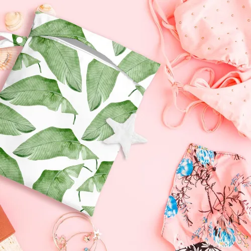 Vista 5 de Bolsa húmeda, bolsa húmeda para traje de baño, viajes, playa, piscina, pañales, ropa sucia de yoga, gimnasio, bolsa de maquillaje, impermeable