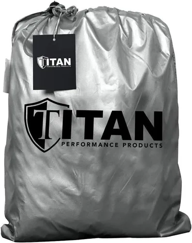 Vista 9 de Funda para auto SUV de tamaño mediano de Titan, de poliéster 210T de color brillante, 188-206". Impermeable, con protección UV, resistente a