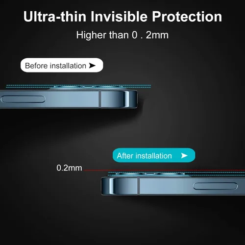 Vista 7 de Suoman [Paquete de 3] Protector de lente de cámara para iPhone 12 Pro Max de 6.7 pulgadas con protección de marco de aleación de aluminio