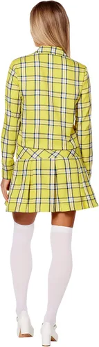 Vista 2 de Spirit Halloween Disfraz de Cher para adulto sin pista, con licencia oficial, falda y chaqueta a cuadros amarillos Cher Horowitz