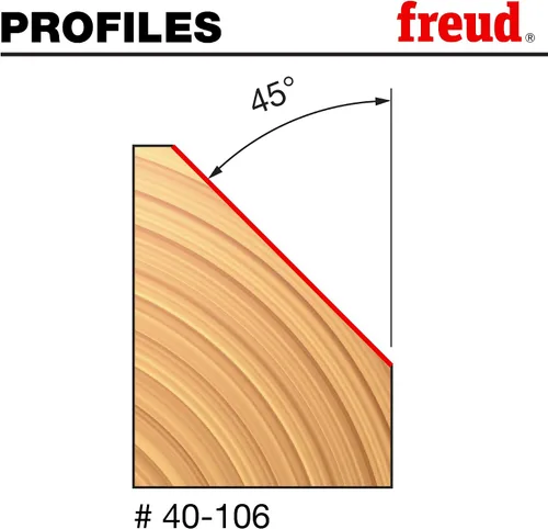Vista 3 de Freud 40-094 broca biseladora de 78 x 1 pulgada con ángulo de 11-14 (vástago de 12 pulgada)