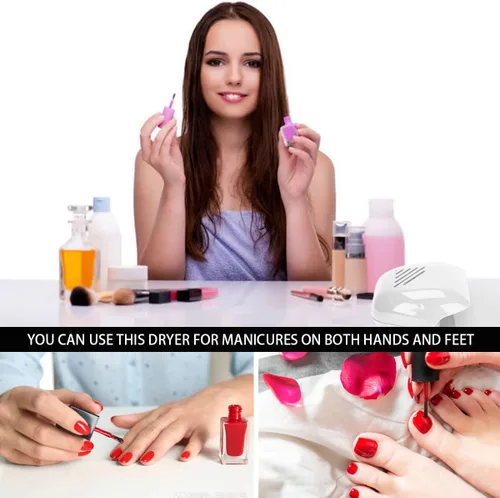 Vista 6 de Secador de uñas portátil, secado rápido, esmalte de uñas regular, soplador de aire, secadora de uñas, máquina de esmalte de uñas, secador