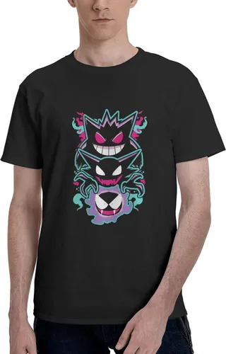 Vista 2 de DPFHL Gengar Logo Camiseta Mujer Camisa Hombre Moda Camisetas de Manga Corta