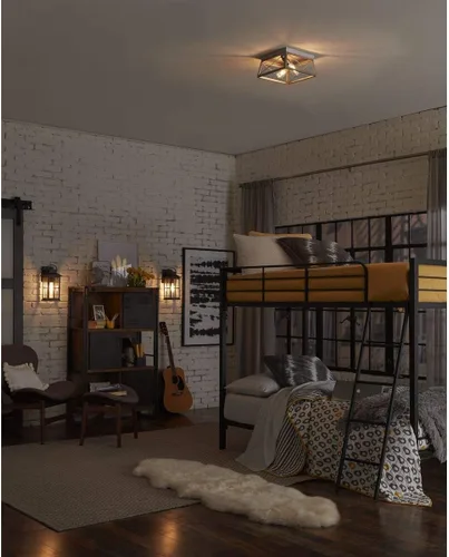 Vista 6 de Progress Lighting Briarwood Collection - Lámpara de techo de 2 luces, lámpara de techo empotrada para luces interiores de cocina, pasillo Acabado