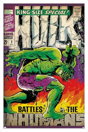 Vista 13 de Trends International Marvel Comics Hulk - Póster especial #1 para pared, 34 pulgadas de largo x 22.4 pulgadas, versión enmarcada en negro Versión