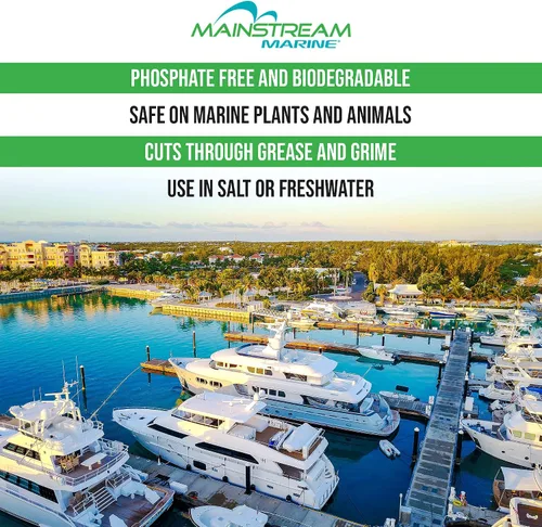 Vista 3 de Limpiador de barcos, jabón biodegradable de lavado de barcos, limpiador de cubierta para agua dulce y salada, suministros de limpieza de barcos