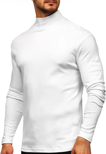 Vista 9 de Camisas térmicas de manga larga/corta para hombre, cuello alto, ajustadas, para hombre Estilo1-caqui