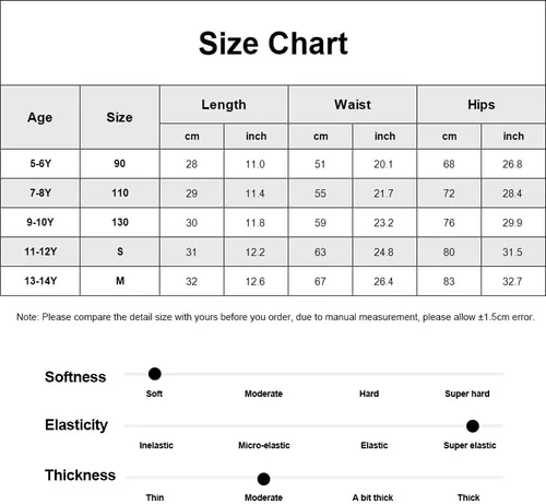 Vista 5 de ASHER FASHION Pantalones cortos fluidos para niñas, pantalones cortos deportivos 2 en 1 con bolsillo, pantalones cortos para correr para niñas