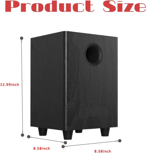 Vista 5 de Subwoofer pasivo de 6.5 pulgadas, potencia de 100 W, graves pesados, potente sonido, fibra sintética, material de madera, altavoz pasivo para cine