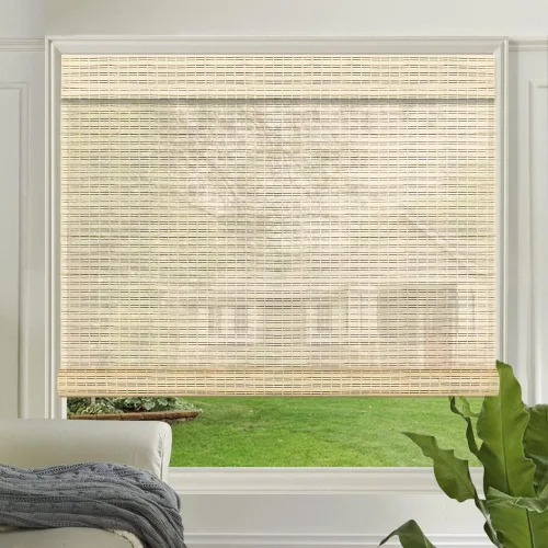 Vista 2 de LETAU Persianas enrollables de madera sin cordón para ventana, sin taladro, sin herramientas, persianas de bambú con filtro de luz para interiores