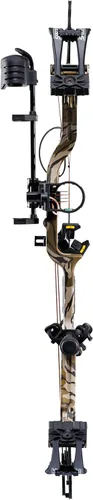 Vista 3 de Bear Species XT Bear Archery Arco compuesto listo para cazar Mossy Oak Bottomland/Negro