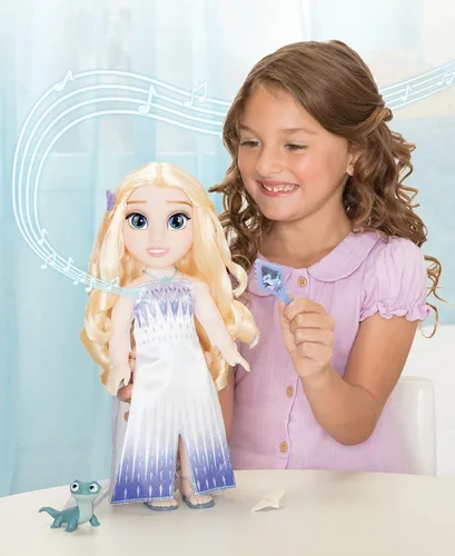 Vista 2 de JAKKS Pacific Frozen Elsa Doll The Snow Queen My Singing Friend Elsa & Bruni Figura