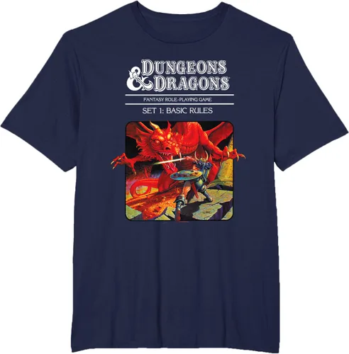 Vista 13 de Dungeons & Dragons Vintage Basic Rules Cover T-Shirt Small Negro
