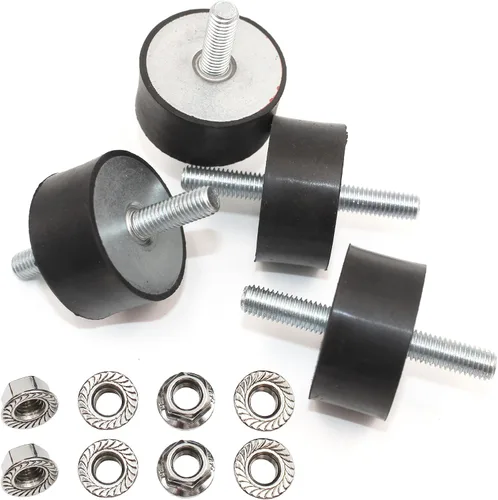 Vista 9 de Tornillos de goma M8 amortiguadores antivibración aislador soportes cilíndricos de goma para compresores de aire, motores diésel, 4 unidades M8 x 23