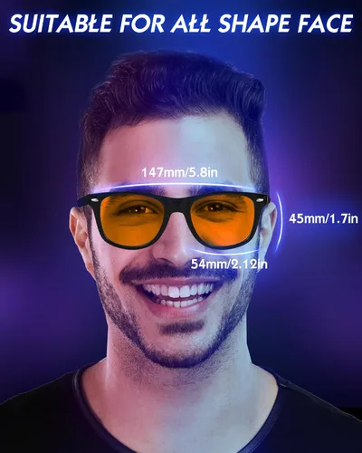Vista 3 de Blue Light Blocking Glasses Gaming- Filtering Computer Gaming Screen/TV/Phone UV Blue Ray