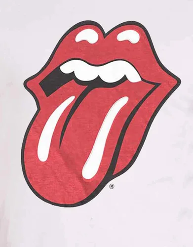 Vista 3 de Rolling Stones playera Lengua clásico, XL, Blanco