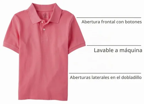 Vista 2 de The Children's Place - Polo de piqué de manga corta para niño, para uniforme Astible