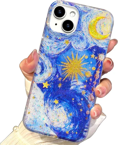 Vista 62 de I-MGAE-IN-AR Funda compacta para iPhone 12 Pro, diseño colorido de flores iridiscentes, holográfica, brillante, bonita funda para iPhone 12