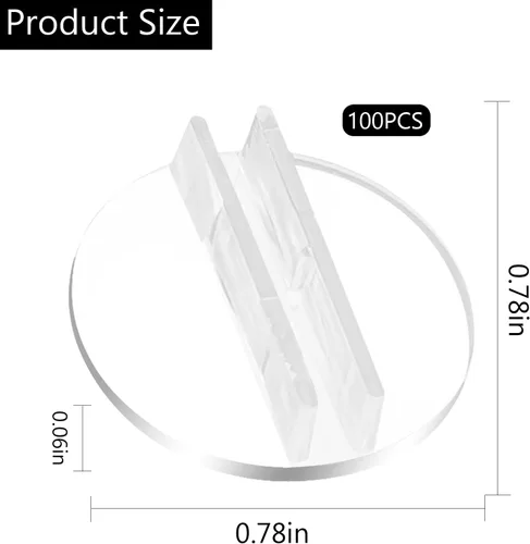 Vista 2 de 100 soportes para tarjetas de plástico translúcido, accesorios para juegos de mesa, bases en miniatura, clips de tablero de papel de plástico