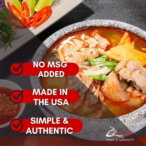Vista 5 de Quoc Viet Foods Base para sopa con sabor a carne estilo Cot Bun Bo Hue, 10 oz.