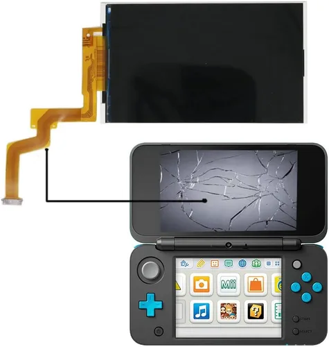 Vista 5 de COCOTOP - Pantalla de repuesto para Nintendo 2DS XL LL (incluye protector de pantalla), color negro