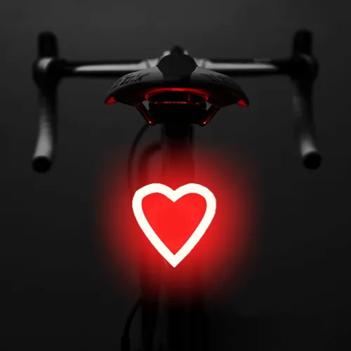 Vista 9 de Luz trasera de bicicleta, luz trasera LED recargable para bicicleta de noche, bonitos accesorios de bicicleta, luz trasera brillante