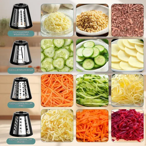 Vista 3 de Accesorio rebanador triturador para batidora de pie Kitchenaid, máquina de ensalada con rebanadora de verduras, fabricante de ensaladas, rebanadoras