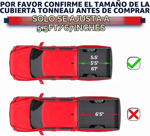 Vista 2 de MOSTPLUS Cubierta rígida de perfil bajo de 5.5 pies compatible con Ford F-150 2WD/4WD 2004-2014 (67 pulgadas)