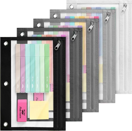 Vista 42 de Mr. Pen - Estuche para lápices de 2 piezas - Estuche con cremallera para lápices para carpeta de 3 anillas