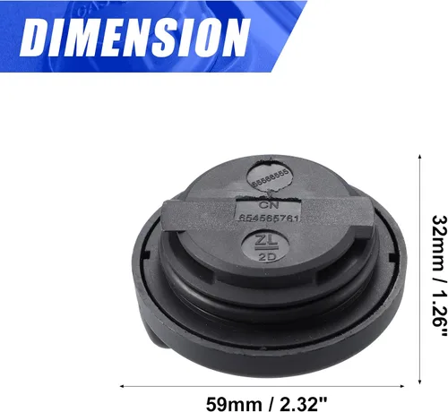 Vista 5 de X AUTOHAUX Tapa del depósito de combustible del motor, tapa de tapón de llenado de gasóleo, reemplazar 555665555 654565761 para Chevrolet Cruze