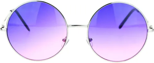 Vista 9 de Hippie Groovy Gradient Oversize Anteojos de sol redondos Lennon grandes