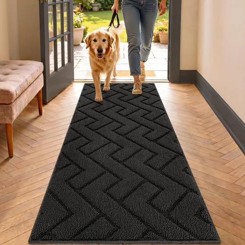 Vista 78 de hicorfe Tapete para puerta delantera para entrada exterior, 20 x 31.5 pulgadas, absorbente, resistente a la suciedad, tapetes de bienvenida