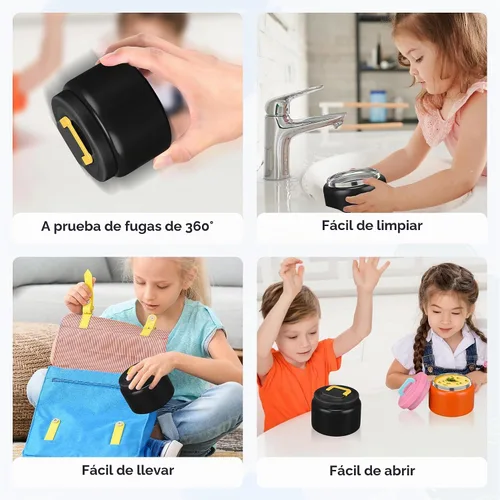 Vista 4 de MAISON HUIS Termo de sopa de 8 onzas con boca ancha, aislado al vacío, termo de alimentos de acero inoxidable a prueba de fugas para alimentos