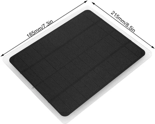 Vista 7 de Cargador de panel solar, panel monocristalino portátil de 12 V 10 W, cargador USB para luz de teléfono de automóvil, tableta de teléfono celular