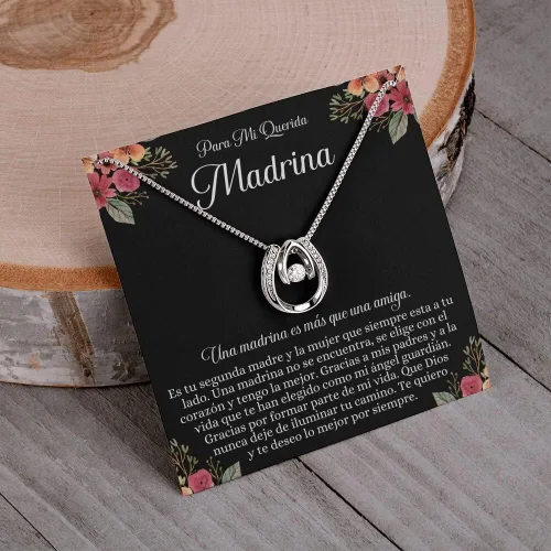 Vista 3 de Regalo de madrina española regalo de Madrina collar de Madrina joyería de Madrina collar de regalo para mujer Joyas de Madrina collar con una Cruz