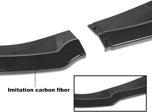 Vista 4 de G-PLUS Alerón de parachoques delantero compatible con Subaru Impreza WRX STI 2006-2007 todos los modelos CS2 estilo PP negro sin pintar parachoques