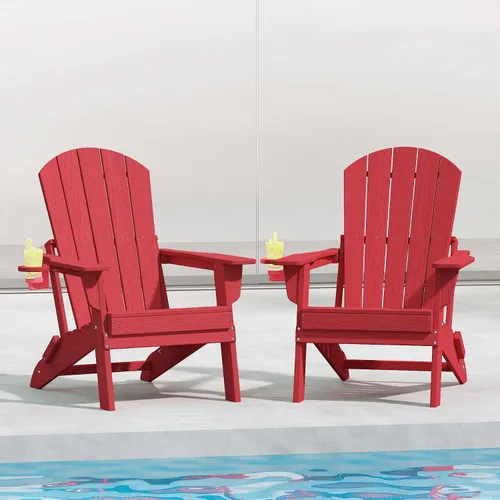 Vista 46 de HDPE Silla Adirondack plegable, Aruba
