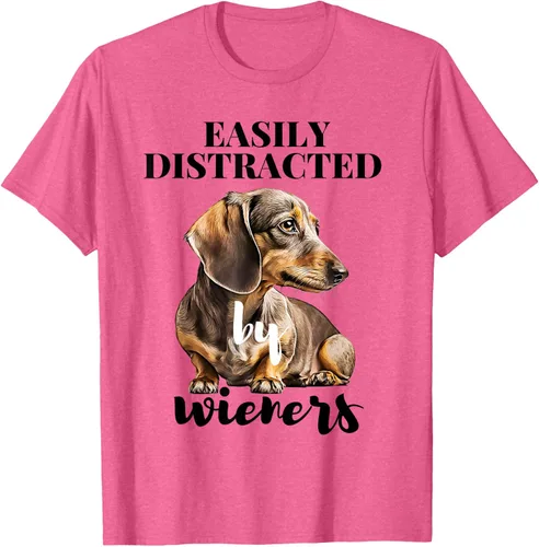 Vista 29 de Easy Distracted By Wieners Dachshund - Camiseta divertida para perro Weiner, Azul