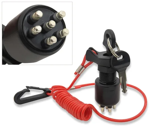 Vista 3 de 5005801 Interruptor de llave de encendido compatible con OMC Johnson Evinrude 40-200HP Reemplazo de motor fuera de borda 175974 5005801 Interruptor