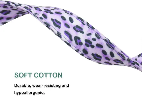 Vista 3 de Lindo collar de algodón para perro, patrones de flores, collares suaves y ajustables para cachorros, para hembras, perros pequeños, medianos