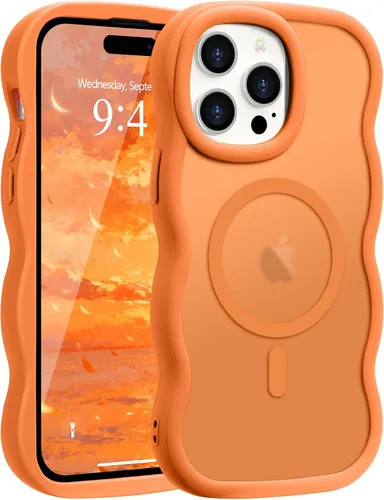 Vista 71 de Pepmune - Funda para iPhone 12 Pro Max con marco ondulado y estructura rígida, color mate claro, cubierta trasera unisex, compatible con Magsafe