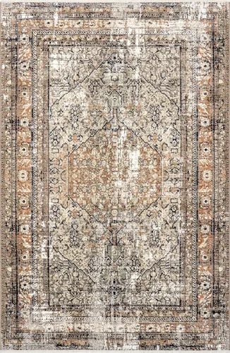 Vista 2 de nuLOOM Alfombra de interior con borlas de alto rendimiento, tejida a máquina, fácil de limpiar, duradera, sin deshilachado, 9 x 12 pies, Charvi