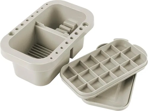 Vista 4 de MyLifeUNIT Limpiador de pinceles, soporte para pinceles y organizadores con paleta para acrílico, acuarela y pinturas a base de agua (gris)