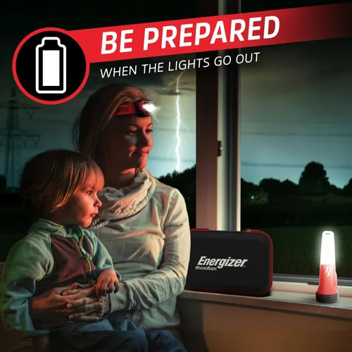 Vista 2 de Energizer WeatheReady - Kit de corte de energía con linterna LED 2 en 1, linterna frontal LED, IPX4 resistente al agua, baterías AA + AAA, estuche