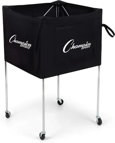 Vista 9 de Champion Sports Volleyball Cart & Equipment Storage, Durable Aluminum Frame for High Volume Practices & Training Sessions, 24 to 40 Ball Storage