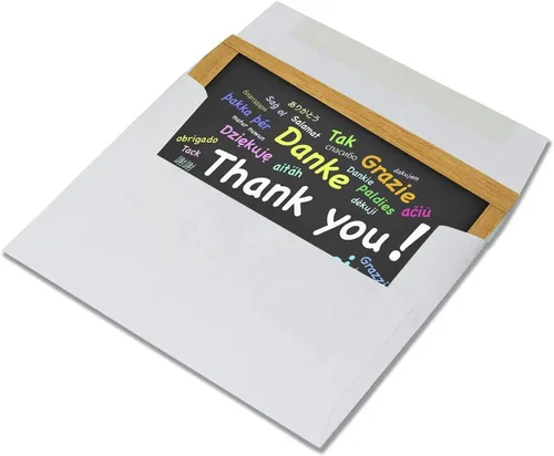 Vista 4 de Small World Greetings Tarjetas de agradecimiento multilingües con sobres, paquete de 24 – Gracias en más de 30 idiomas, interior en blanco, A2
