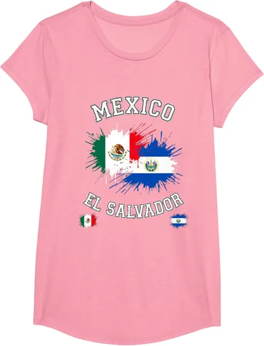 Vista 107 de Camiseta de recuerdo de la bandera vintage de El Salvador de México